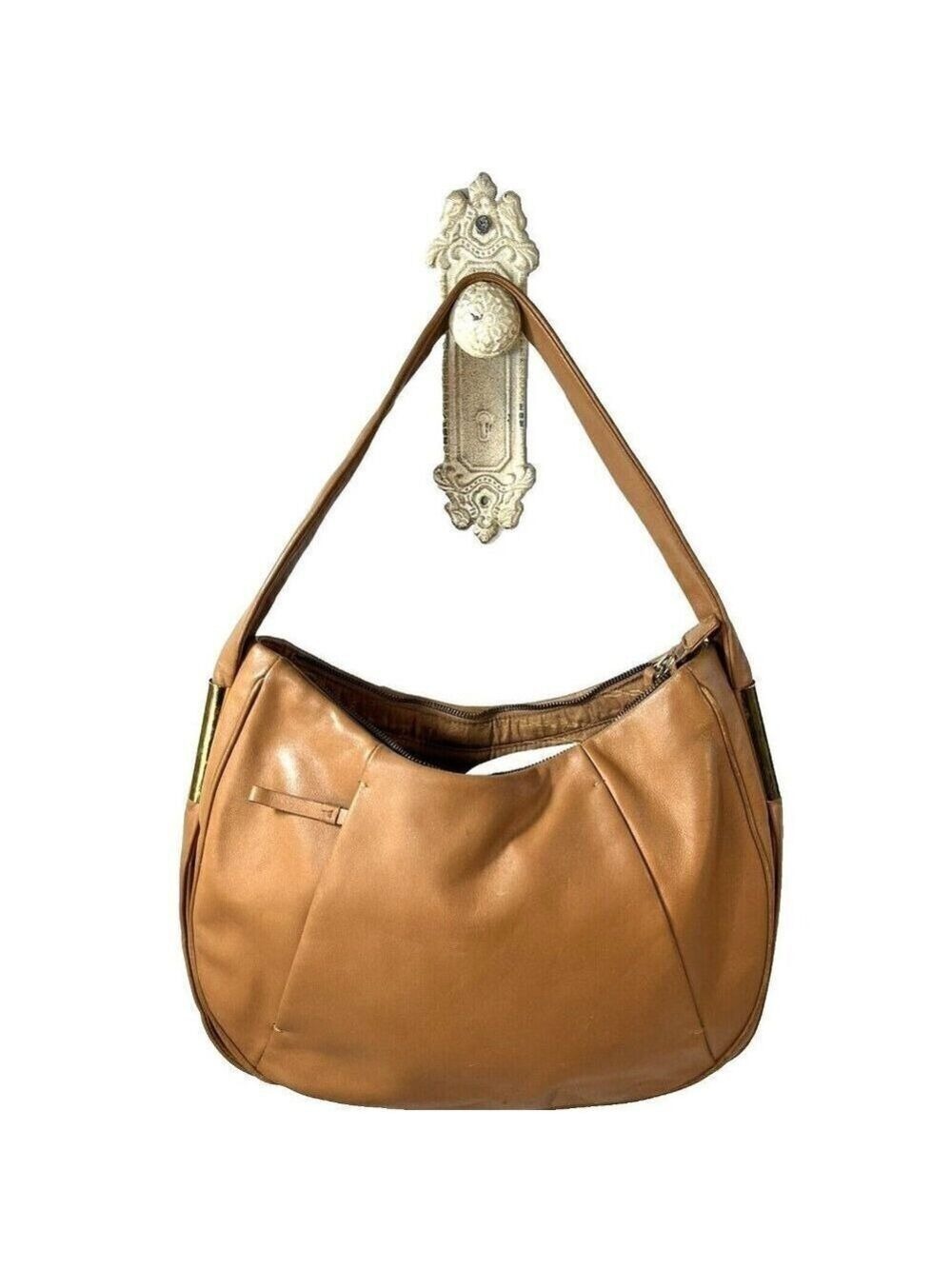 Alexandra Bartlett Leather Shoulder Bag Caramel